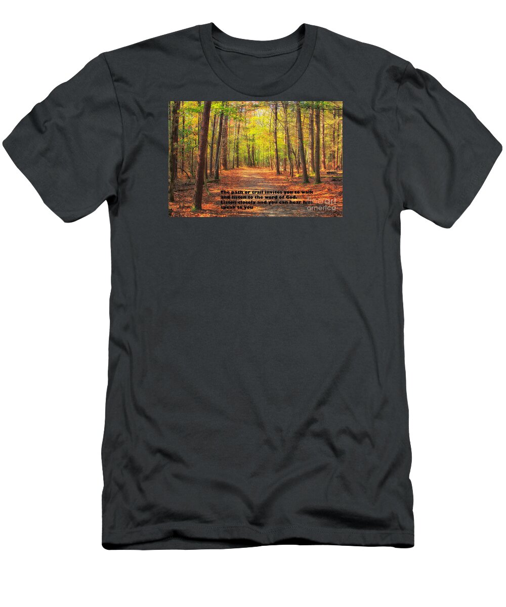 The Path T-Shirt featuring the photograph The Path by Geraldine DeBoer