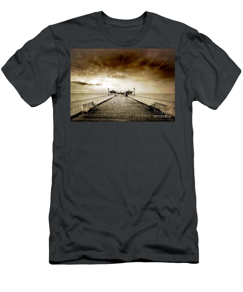 Pier T-Shirt featuring the photograph the pier at Llandudno by Meirion Matthias