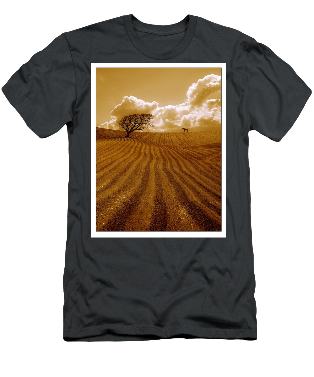 Field T-Shirt featuring the photograph The Ploughed Field by Mal Bray