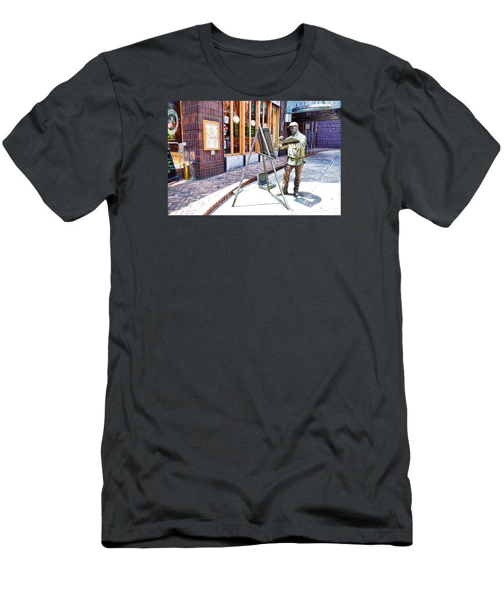 The Right Light T-Shirt featuring the painting The Right Light 2 by Jeelan Clark