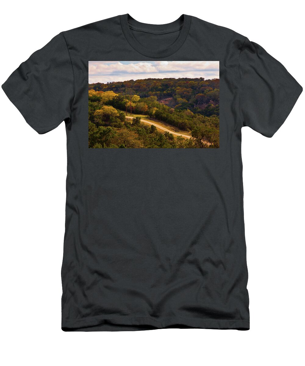 Landscape T-Shirt featuring the photograph The Road Less Traveled by Jill Smith