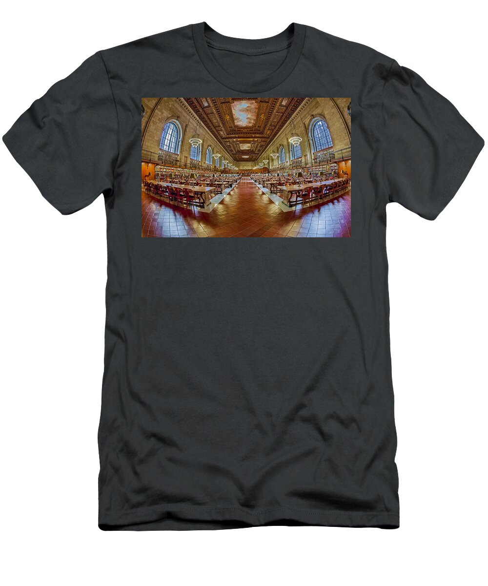 New York Public Library T-Shirt featuring the photograph The Rose Main Reading Room NYPL by Susan Candelario