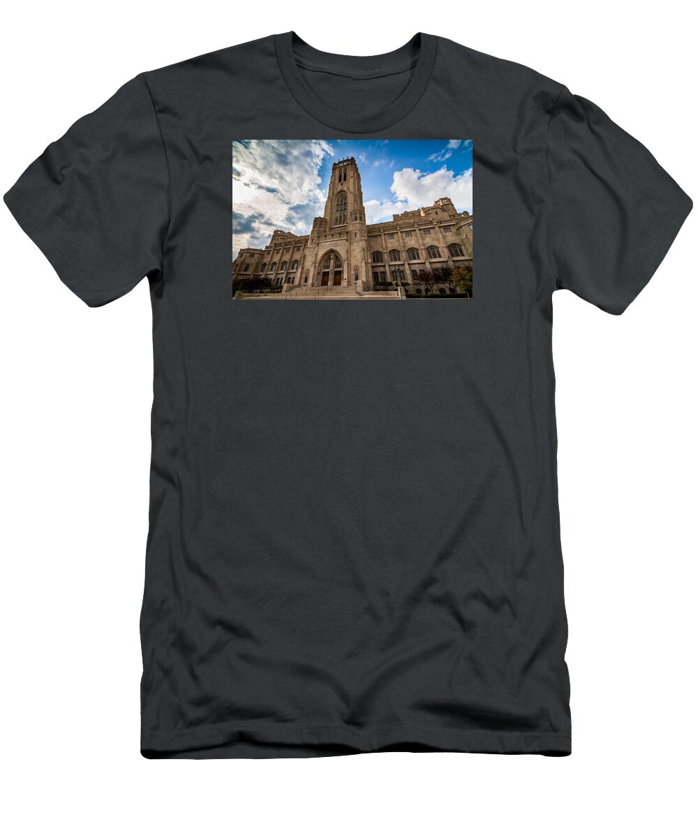 Indiana T-Shirt featuring the photograph The Scottish Rite Cathedral - Indianapolis by Ron Pate