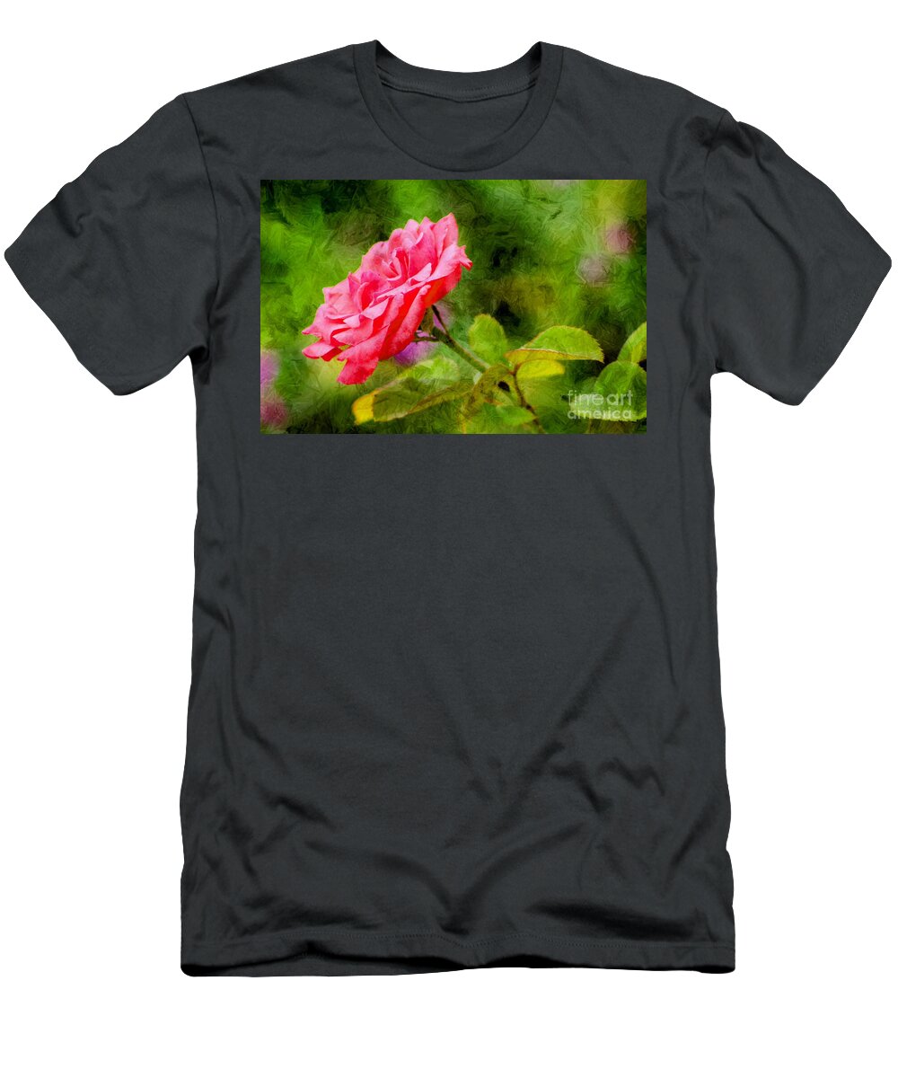 Rose T-Shirt featuring the photograph The Secret Garden by Clare Bevan
