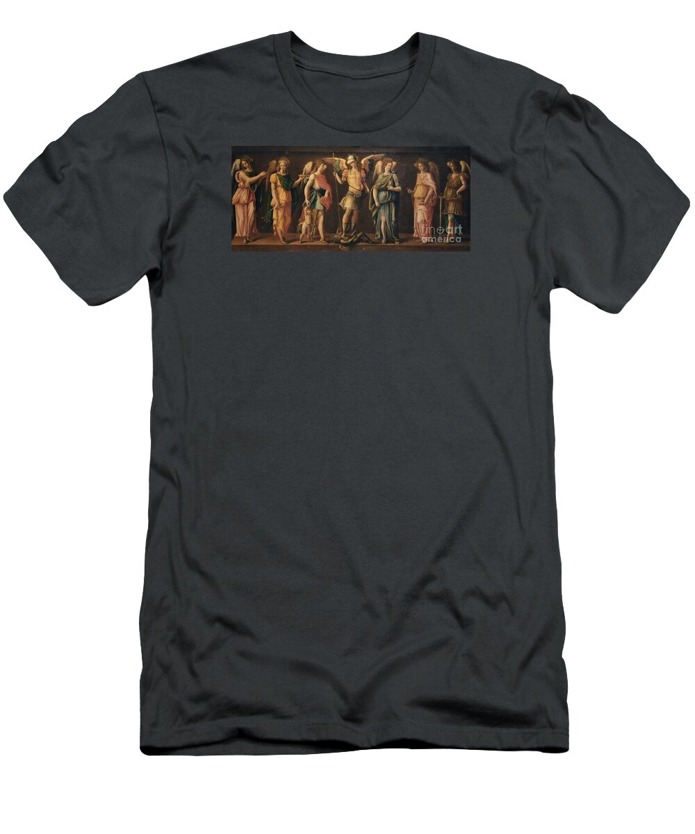 San.michele T-Shirt featuring the painting The Seven Archangels by Archangelus Gallery