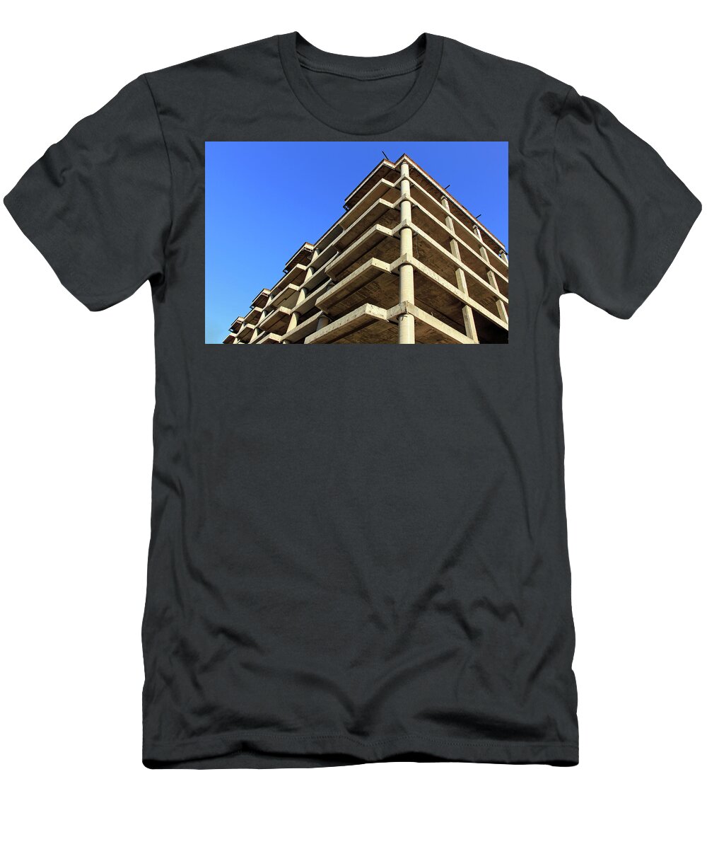 Building T-Shirt featuring the photograph The Shell Of My Old Home Away From Home by Cora Wandel