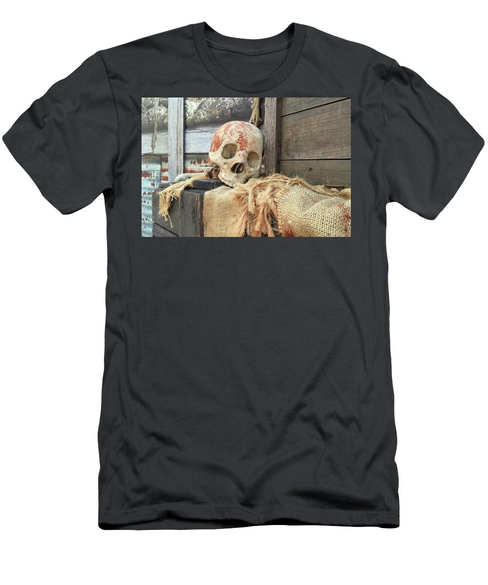 Skull T-Shirt featuring the photograph The Skull Bone by Art Block Collections