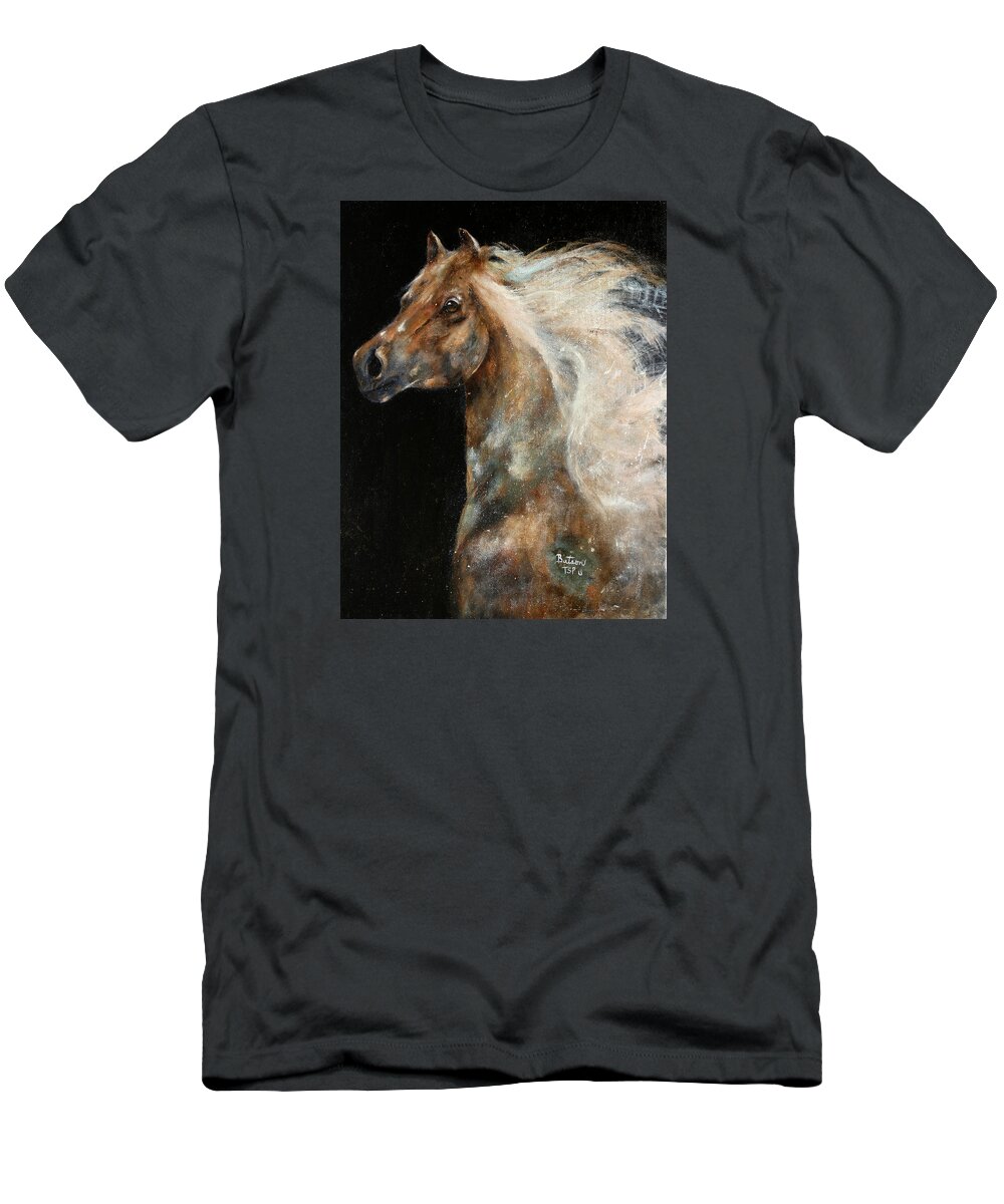 Horses T-Shirt featuring the painting The Spirit of Freedom by Barbie Batson