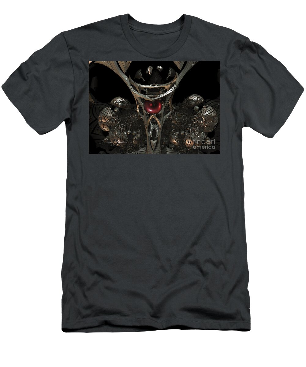 Fractal T-Shirt featuring the digital art The Staff Of Eternity by Melissa Messick