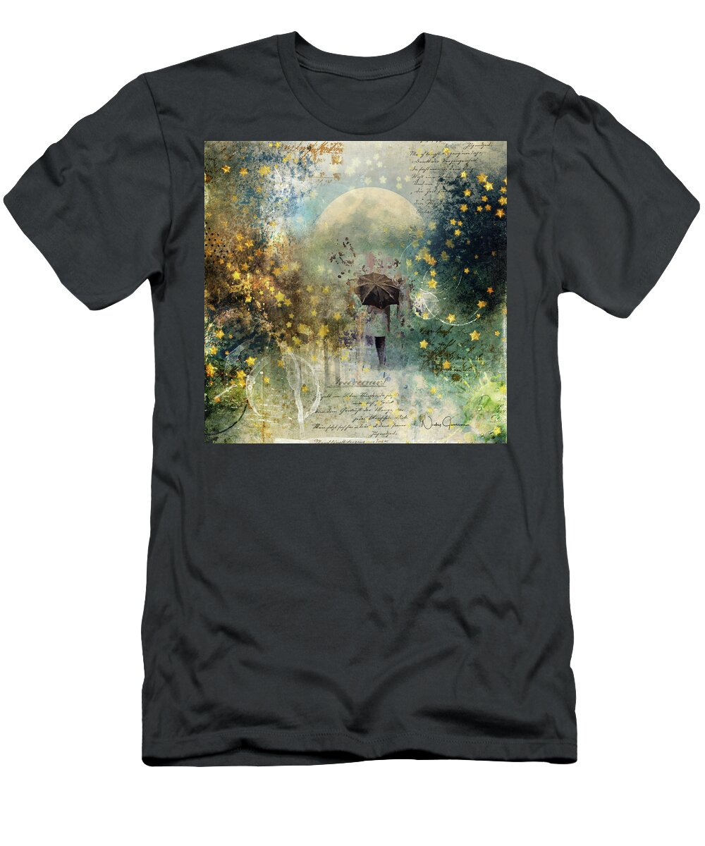 Magical T-Shirt featuring the digital art The Stars Fall Down by Nicky Jameson