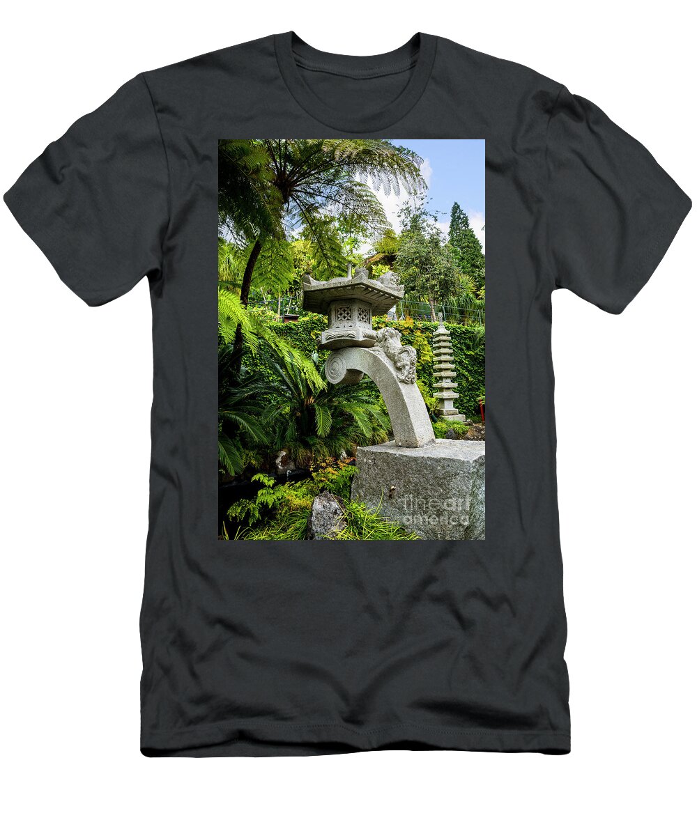 Tropical T-Shirt featuring the photograph The Stone Lantern by Brenda Kean