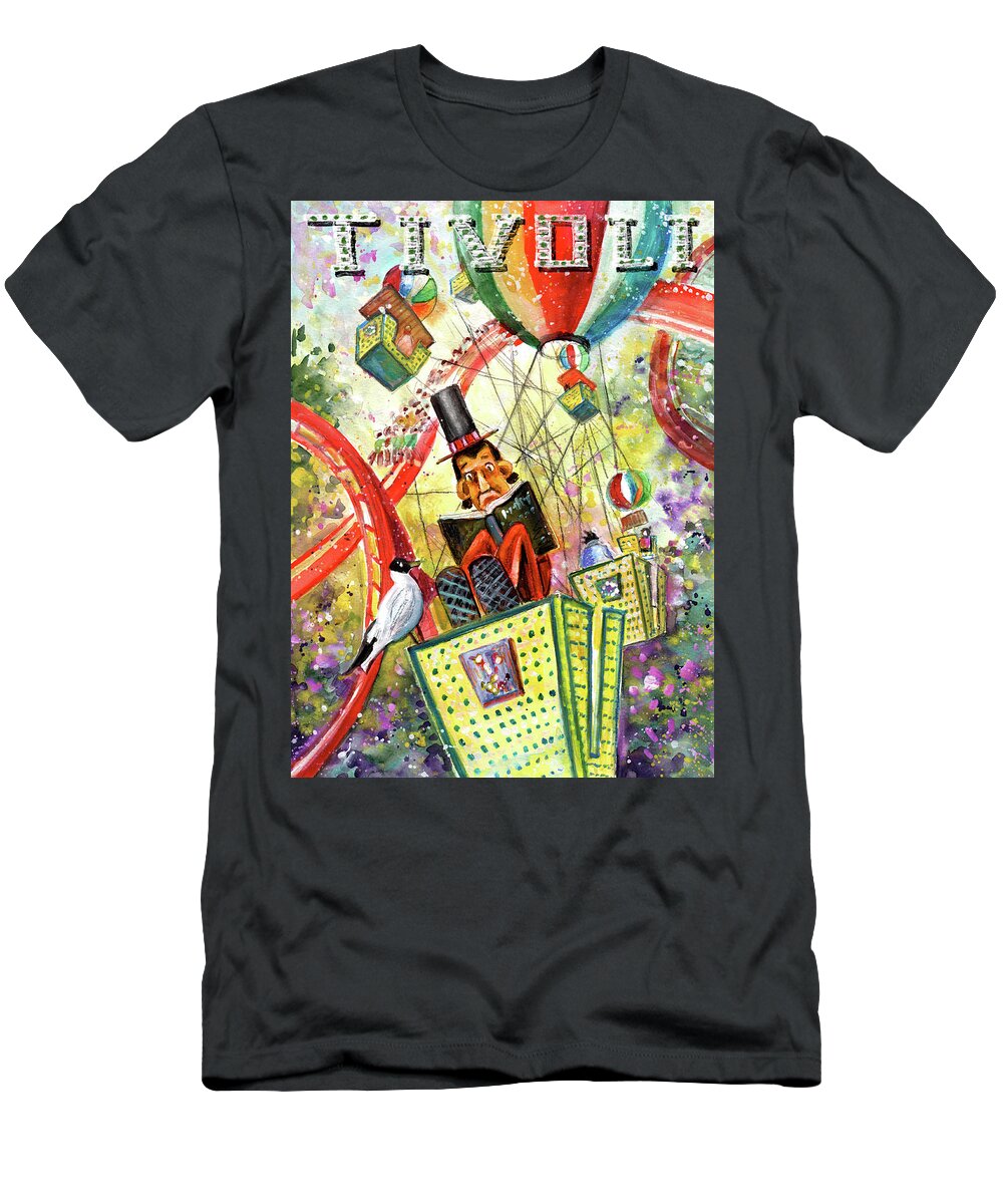 Travel T-Shirt featuring the painting The Storysteller Of Tivoli Gardens by Miki De Goodaboom