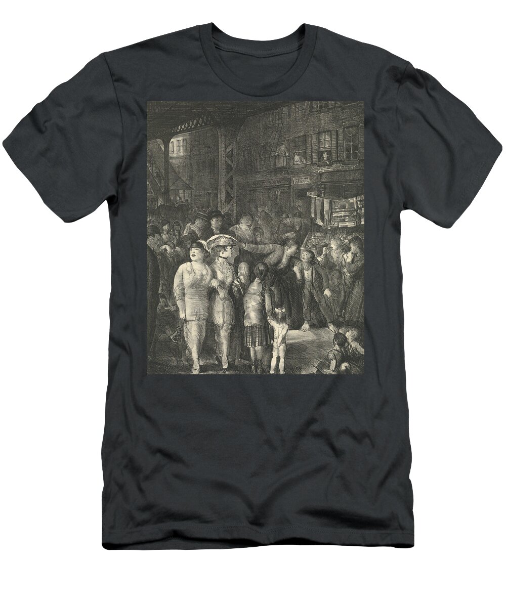 19th Century Art T-Shirt featuring the relief The Street by George Bellows