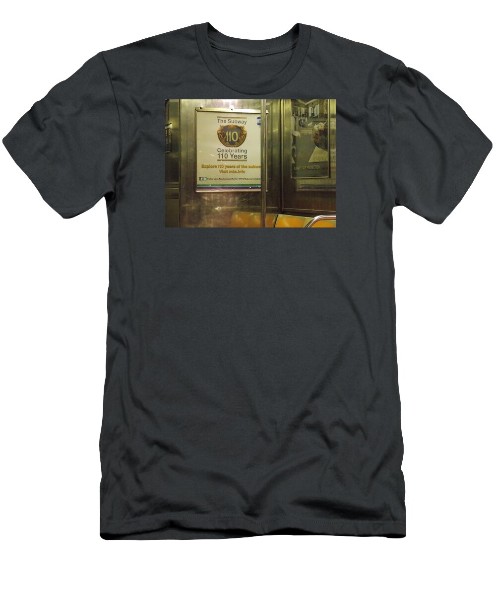 Subway T-Shirt featuring the photograph The Subway 110 Years 1 by Nina Kindred