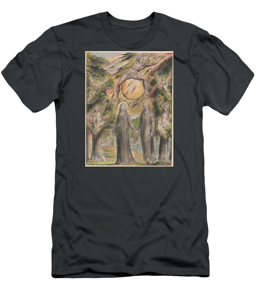 William Blake T-Shirt featuring the painting The Sun in his Wrath by MotionAge Designs