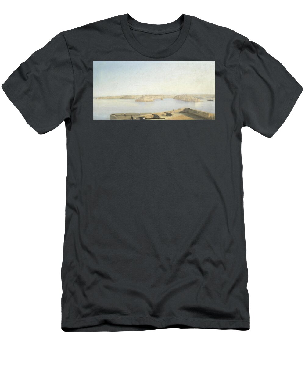 Girolamo Gianni (italian T-Shirt featuring the painting The Three Cities and the Grand Harbour by MotionAge Designs