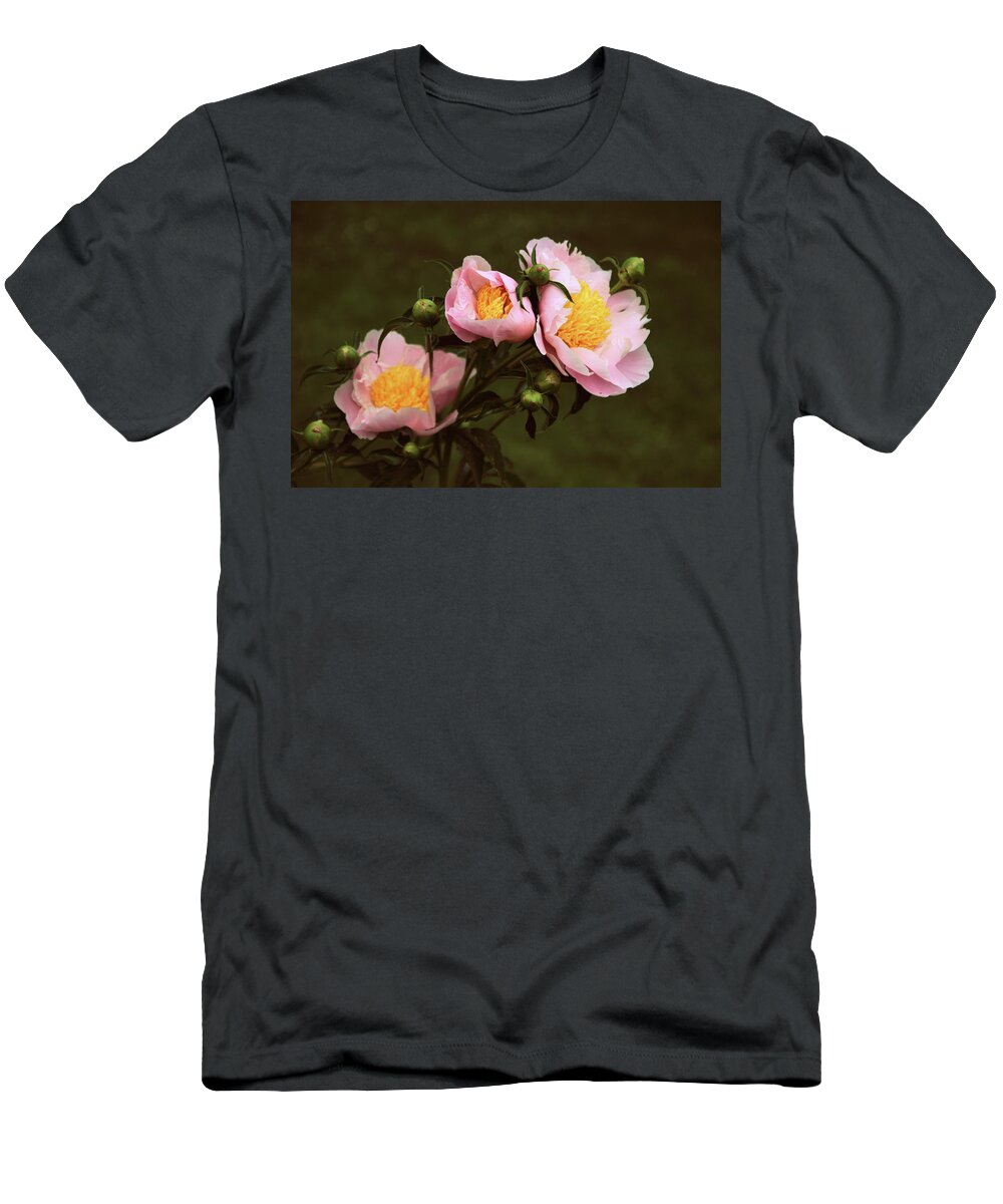 Peony T-Shirt featuring the photograph The Three Sisters by Jessica Jenney