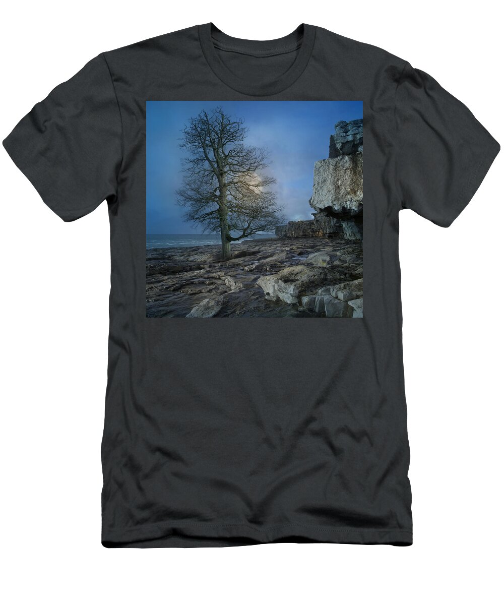 Ireland T-Shirt featuring the digital art The Tree of Inis Mor by Betsy Knapp