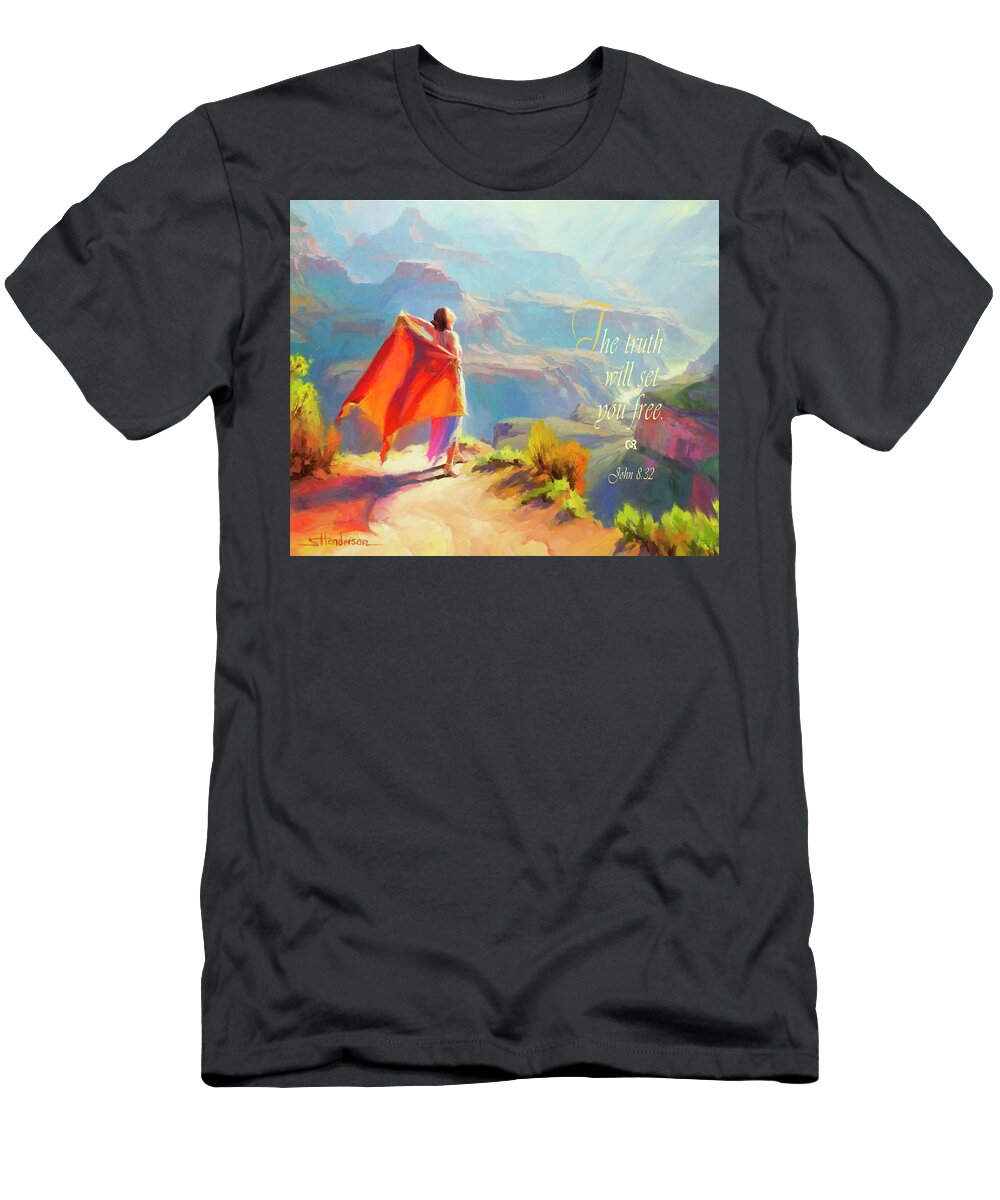 Eyrie T-Shirt featuring the digital art The Truth Will Set You Free by Steve Henderson