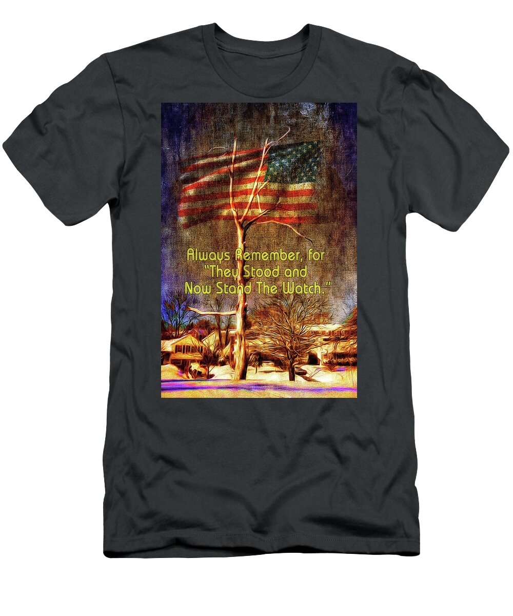 Naked Tree T-Shirt featuring the photograph The Watch by Reynaldo Williams