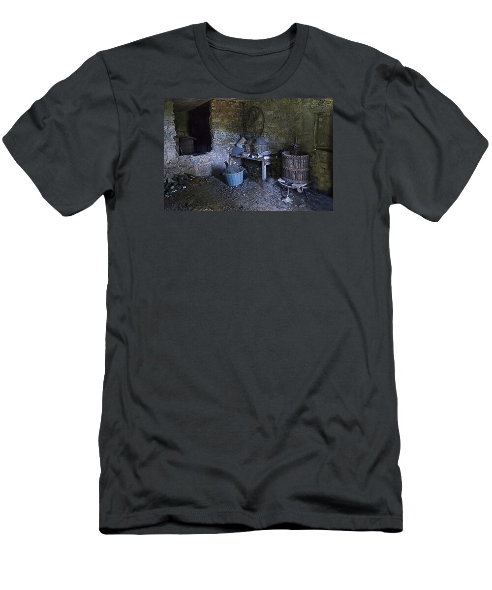 Architettura T-Shirt featuring the photograph The Wine Cellar by Enrico Pelos