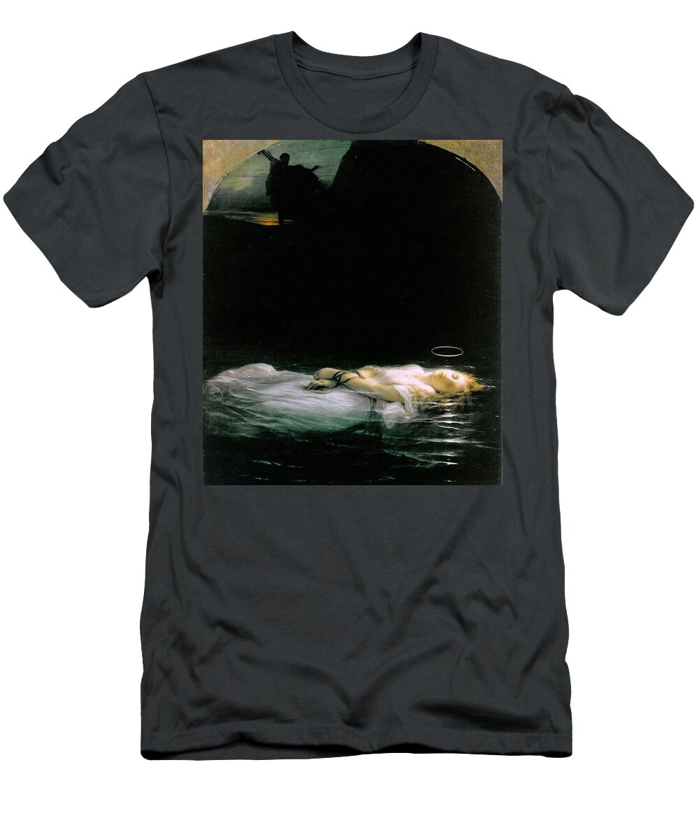 Paul Delaroche - The Young Martyr 1855 T-Shirt featuring the painting The Young Martyr by MotionAge Designs