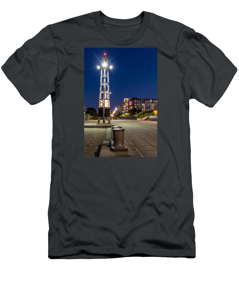Rob Green T-Shirt featuring the photograph Thea's Landing Boardway During Blue Hour by Rob Green