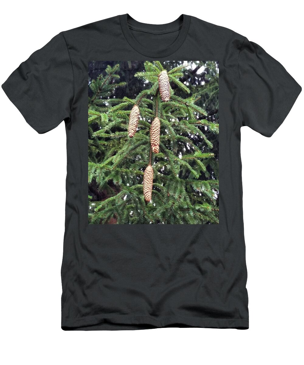 Pinecone T-Shirt featuring the photograph Then There Were Four by Vic Ritchey