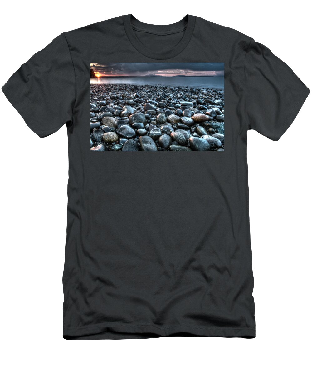 Sunset T-Shirt featuring the photograph This Sunset Rocks by Kathy Paynter