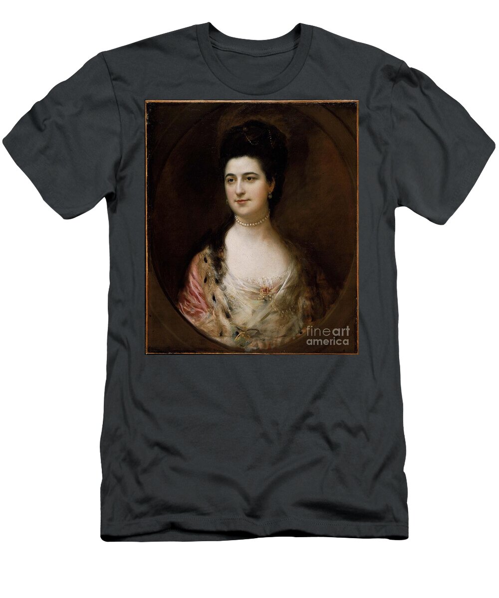 Mrs. Thomas Mathews T-Shirt featuring the painting Thomas Gainsborough by MotionAge Designs