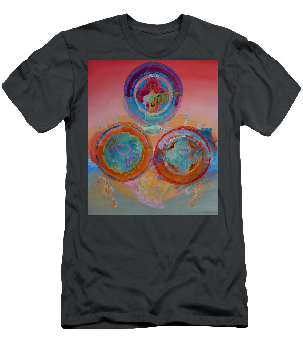 Logo T-Shirt featuring the painting Three On Marine by Charles Stuart