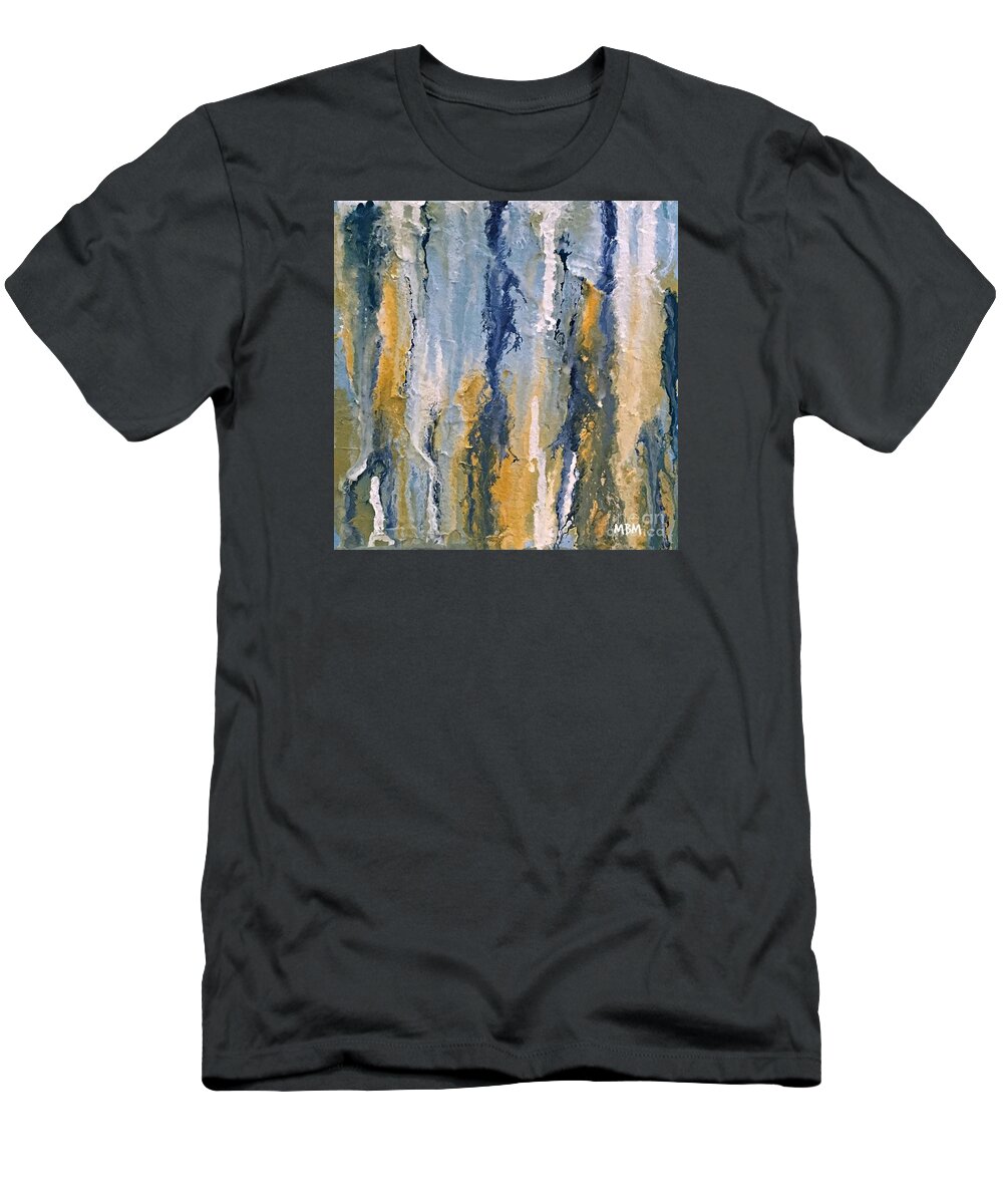 Abstract T-Shirt featuring the painting Through the Mist by Mary Mirabal