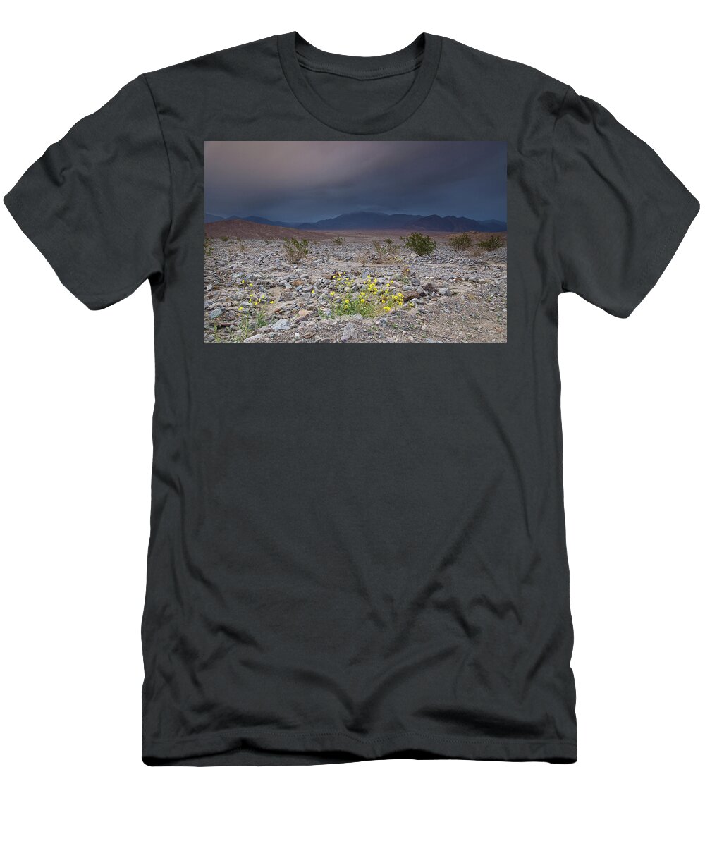 Death Valley Thunderstorm T-Shirt featuring the photograph Thunderstorm over Death Valley National Park by Kunal Mehra