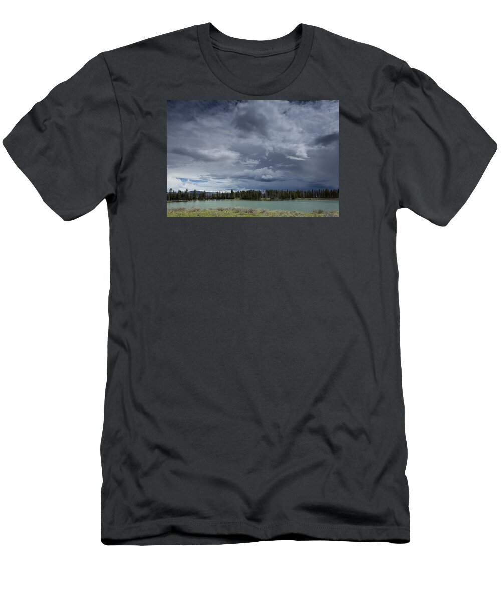 Indian T-Shirt featuring the photograph Thunderstorm over Indian Pond by David Watkins