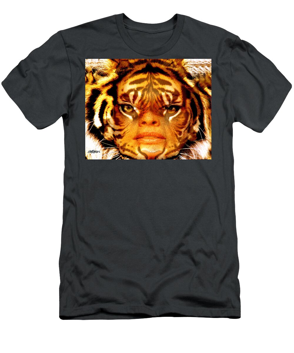 Tigress T-Shirt featuring the photograph Tigress by Seth Weaver