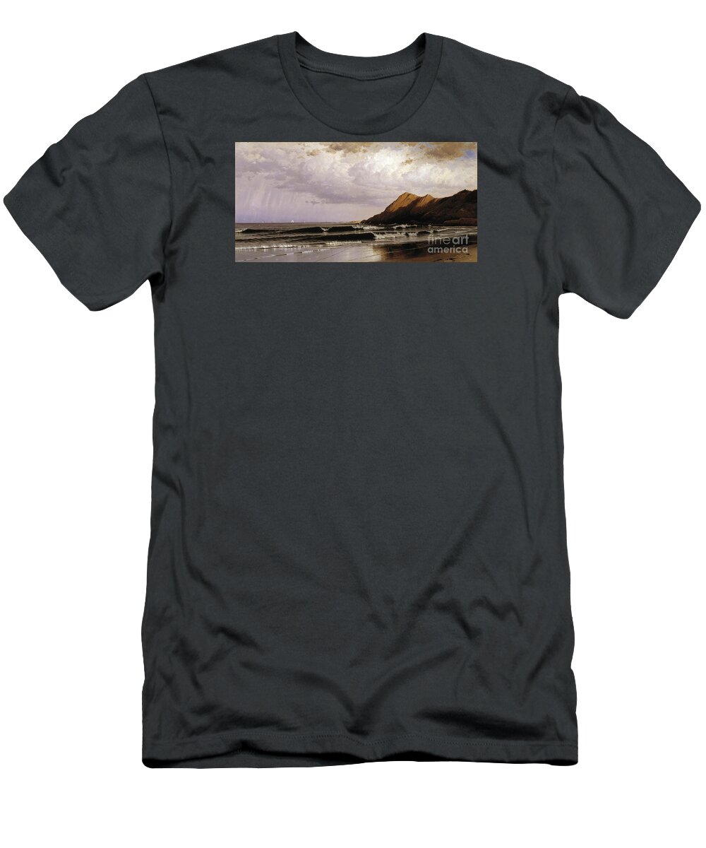 Alfred Bricher T-Shirt featuring the painting Time and Tide by MotionAge Designs