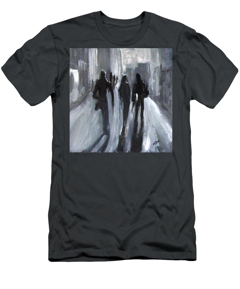 Shadows T-Shirt featuring the painting Time of Long Shadows by Barbara O'Toole