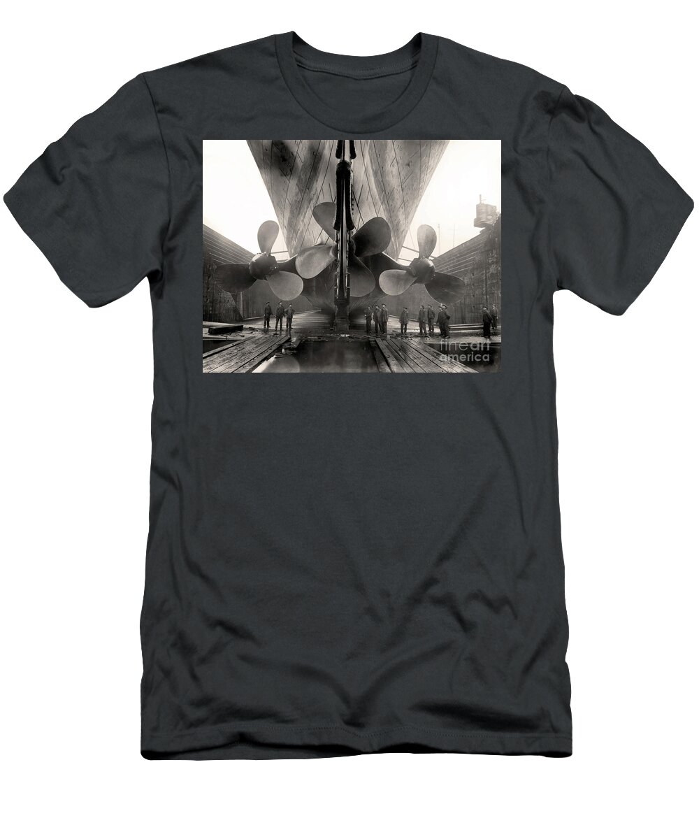 Titanic T-Shirt featuring the photograph Titanic's Propellers by Doc Braham
