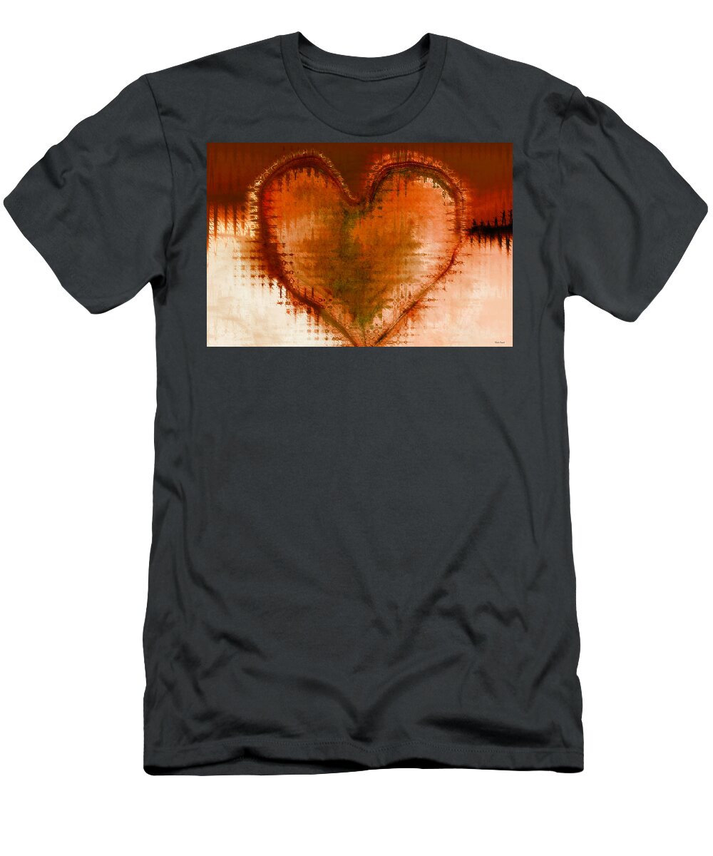 Love Art T-Shirt featuring the digital art To heart by Linda Sannuti