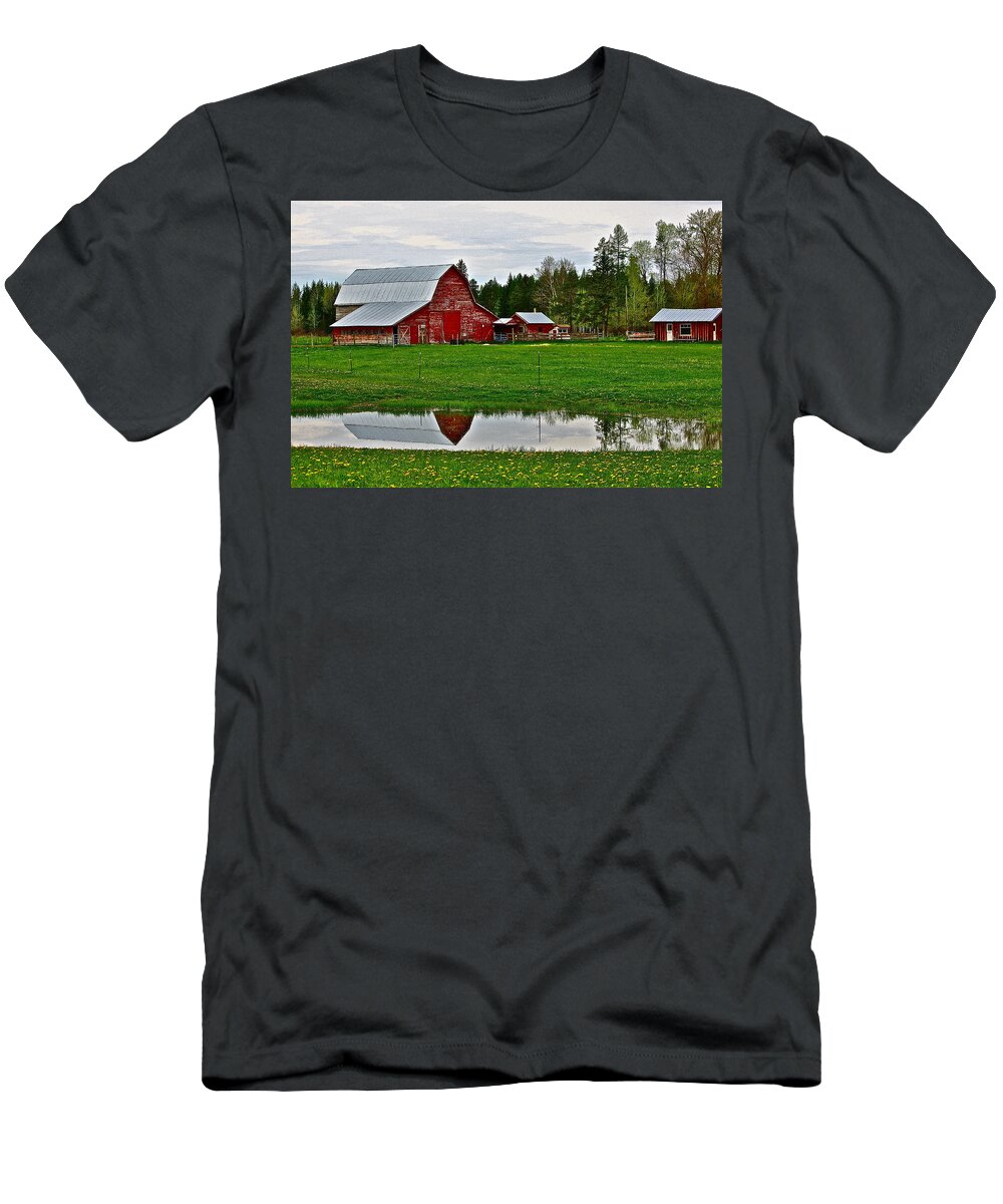 Barn T-Shirt featuring the photograph Tom and Sylvia's by Diana Hatcher