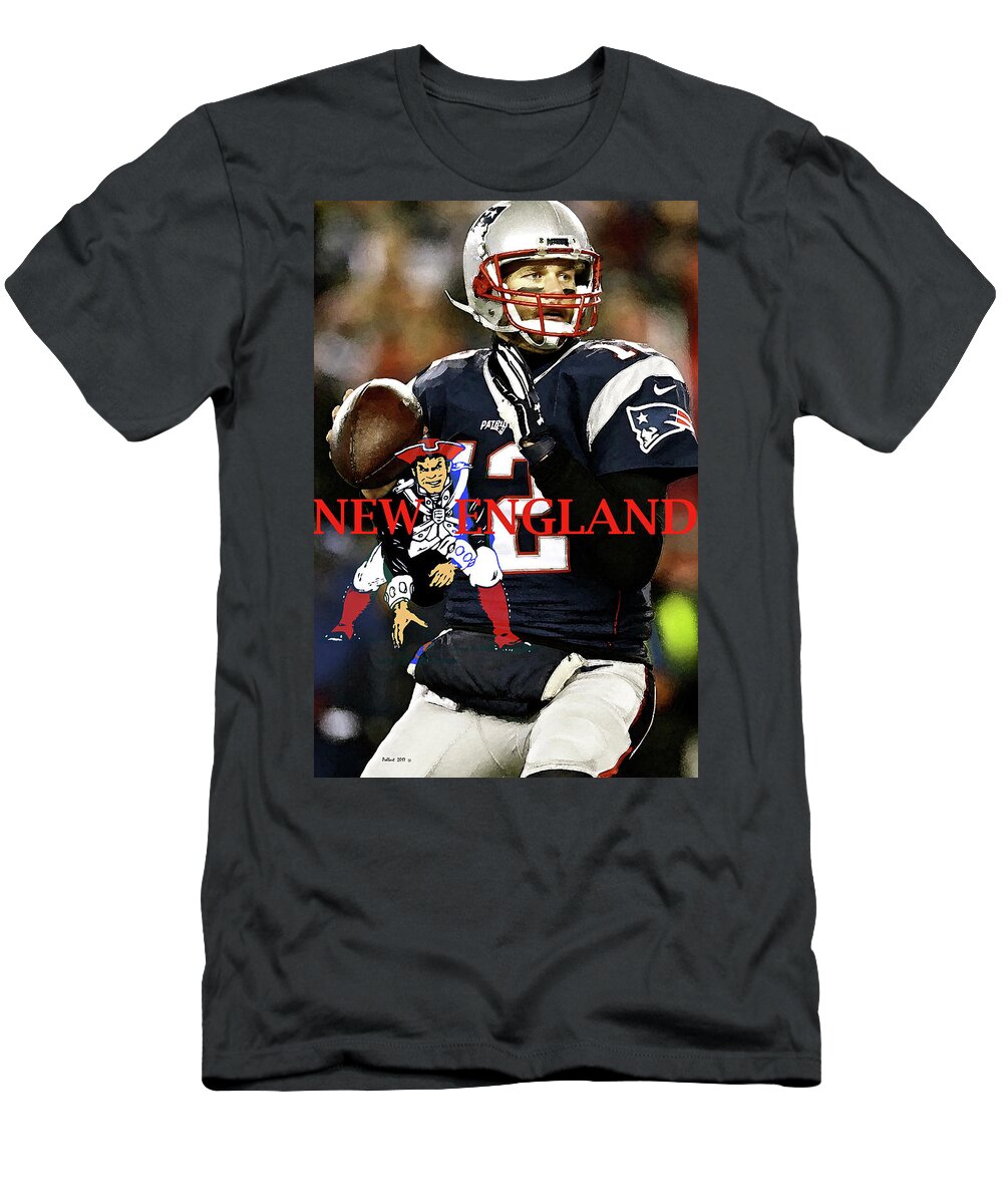 Tom Brady, number 12, New England Patriots, Captain America T