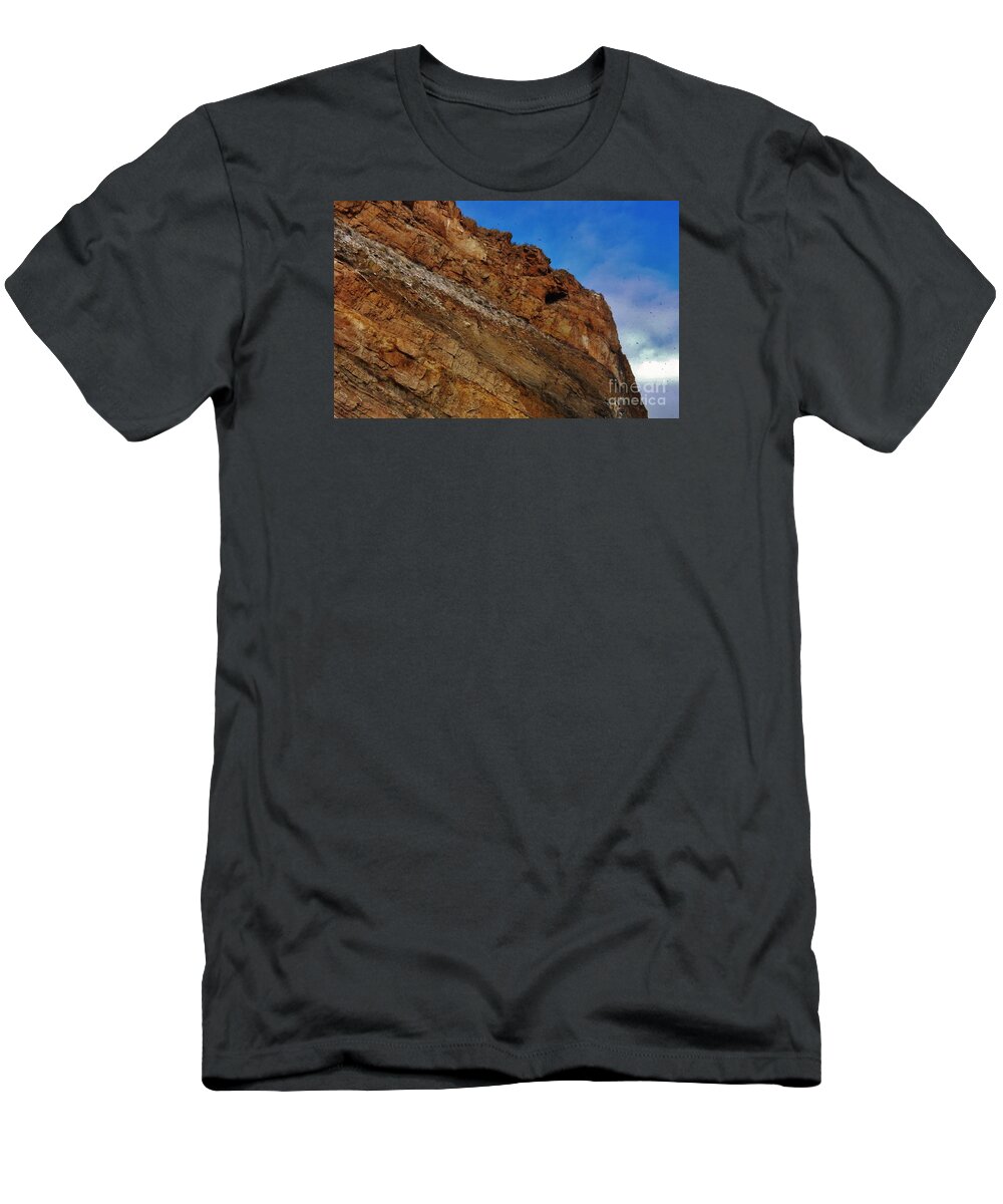Snow T-Shirt featuring the photograph Top of the Cliff by CL Redding