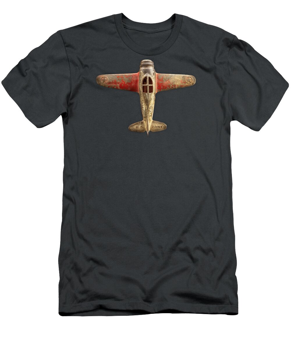 Art T-Shirt featuring the photograph Toy Airplane Scrapper Pattern by YoPedro