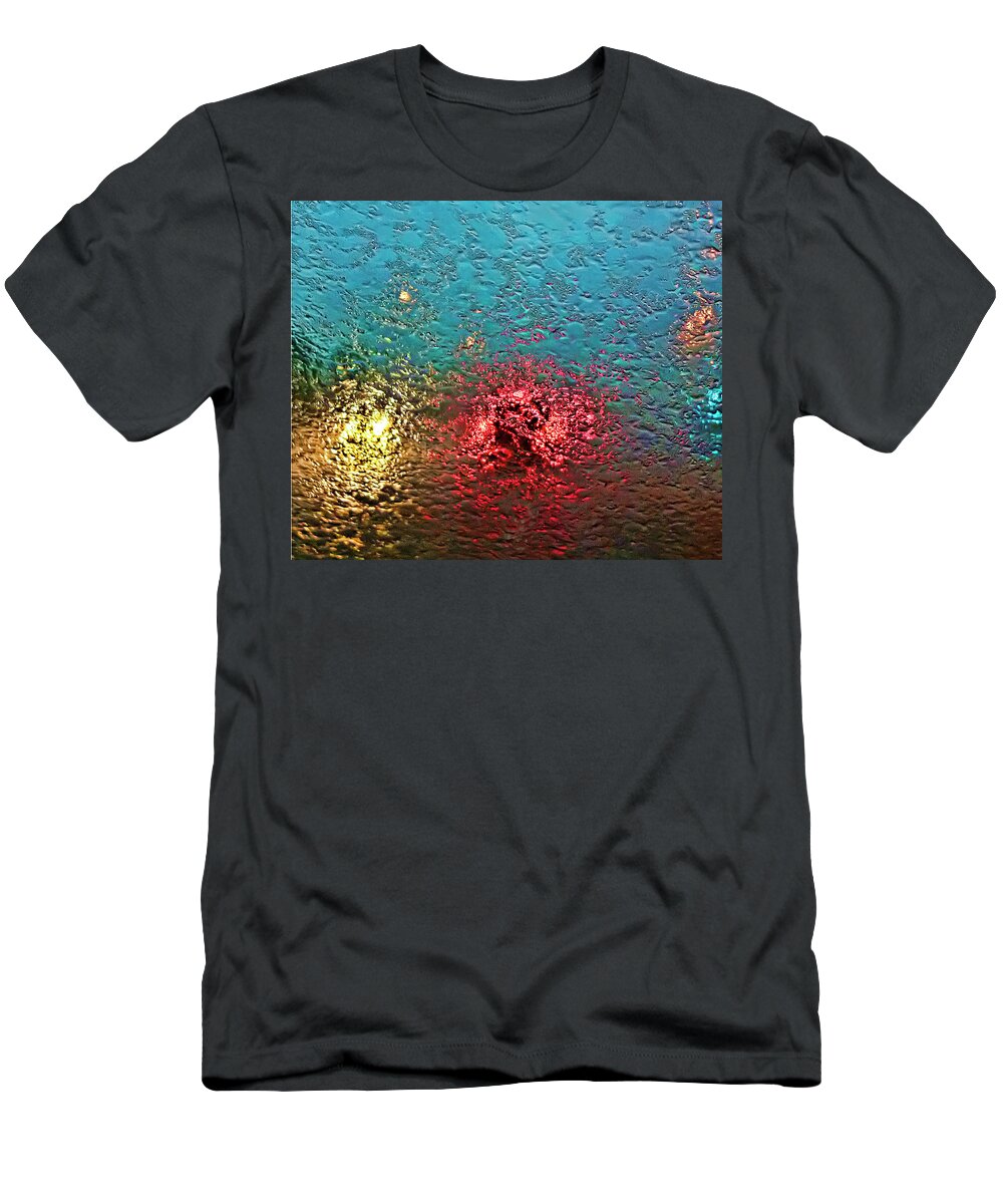 Nature T-Shirt featuring the photograph Traffic in Torrential Rain by Rhonda McDougall