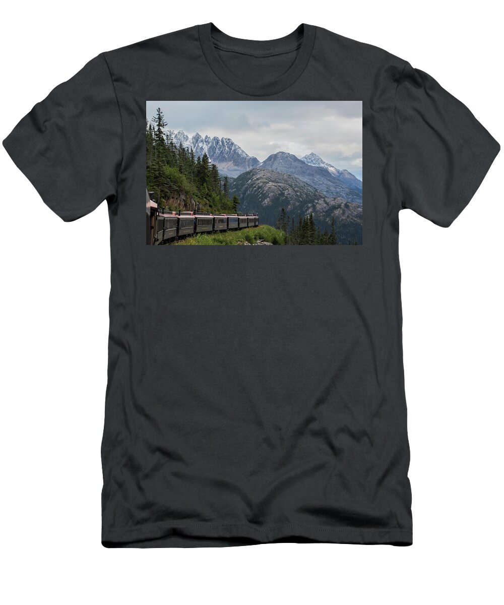 Skagway T-Shirt featuring the photograph Train to nowhere by David Kirby