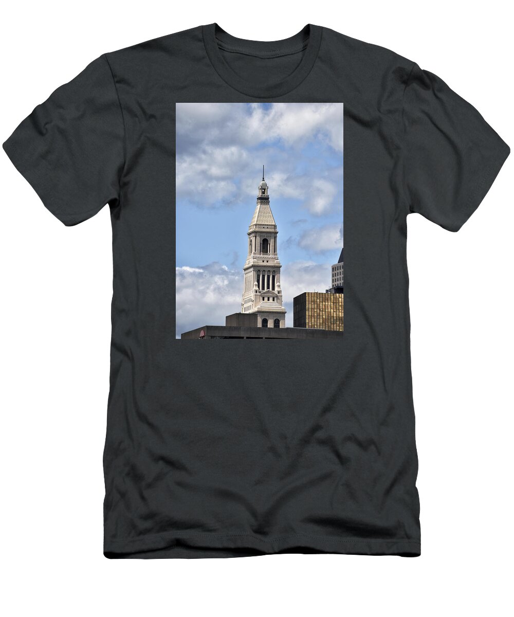 travelers Tower T-Shirt featuring the photograph Travelers Tower in Hartford Connecticut by Brendan Reals