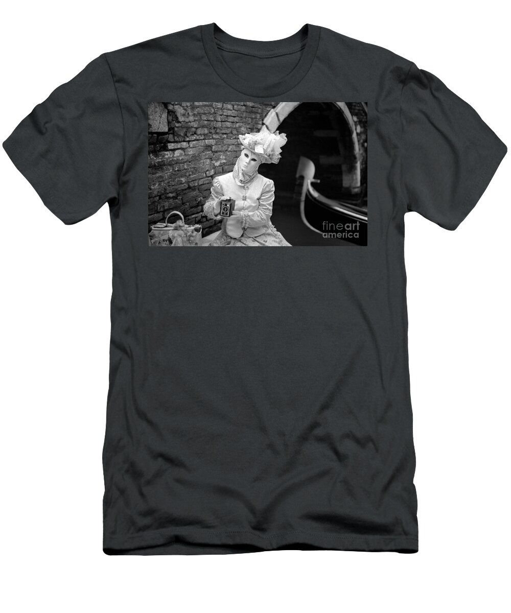 Gondola T-Shirt featuring the photograph Traveling mask by Riccardo Mottola
