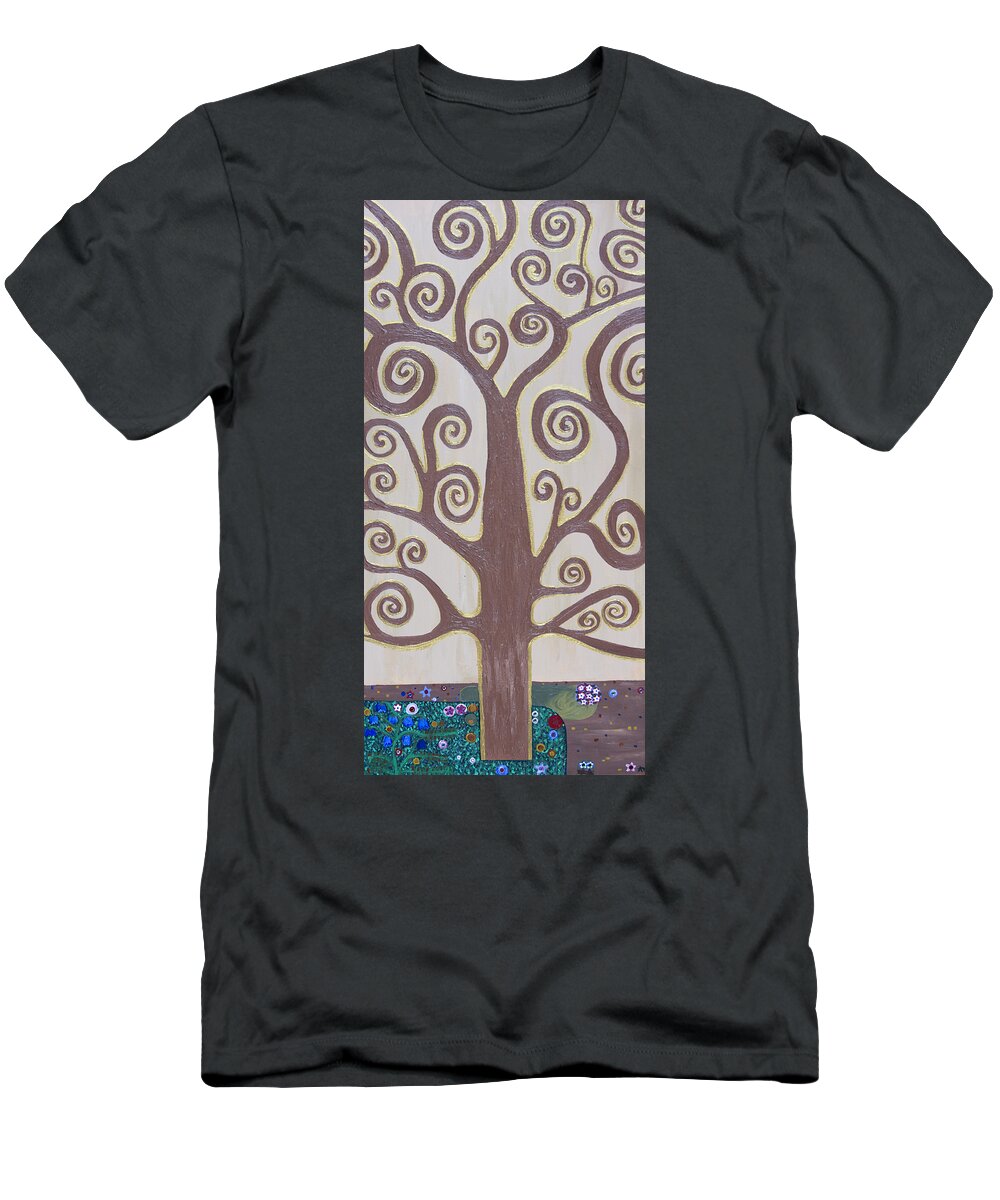 Tree T-Shirt featuring the painting Tree Of Life by Angelina Tamez