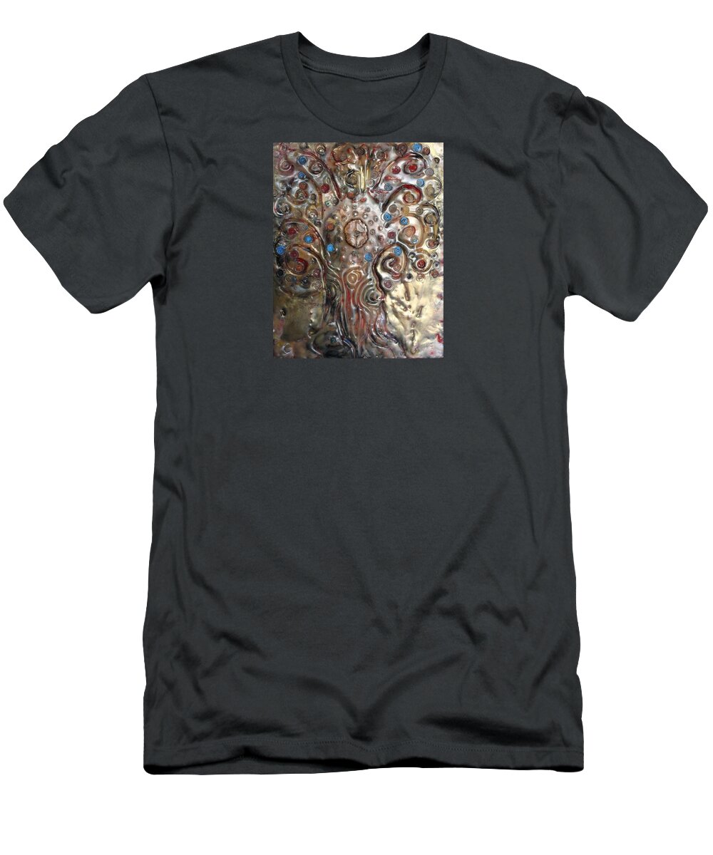 Tree T-Shirt featuring the painting Tree Of Life by Gitta Brewster