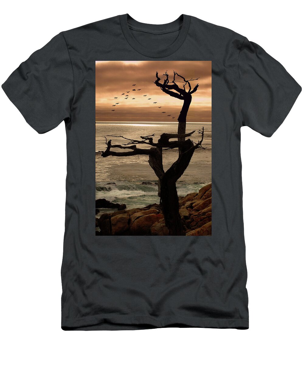 Tree T-Shirt featuring the photograph Tree with Birds by Harry Spitz